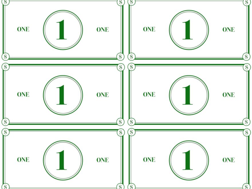 Play Money Printable Paper Trail Design Worksheets Library
