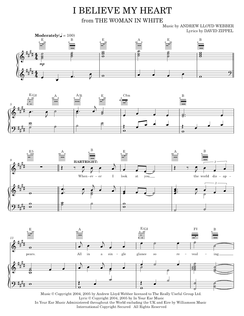 I Believe Free Printable Sheet Music