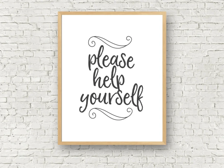 Please Help Yourself Wedding Party Gathering Event Printable Sign 5x7 And 8x10 Open Bar Refreshments Sign Digital Sign Etsy