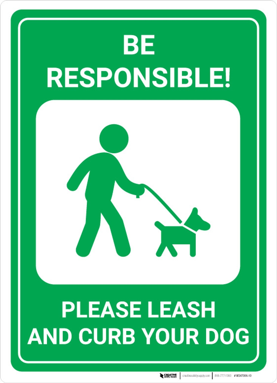 Printable Curb Your Dog Signs