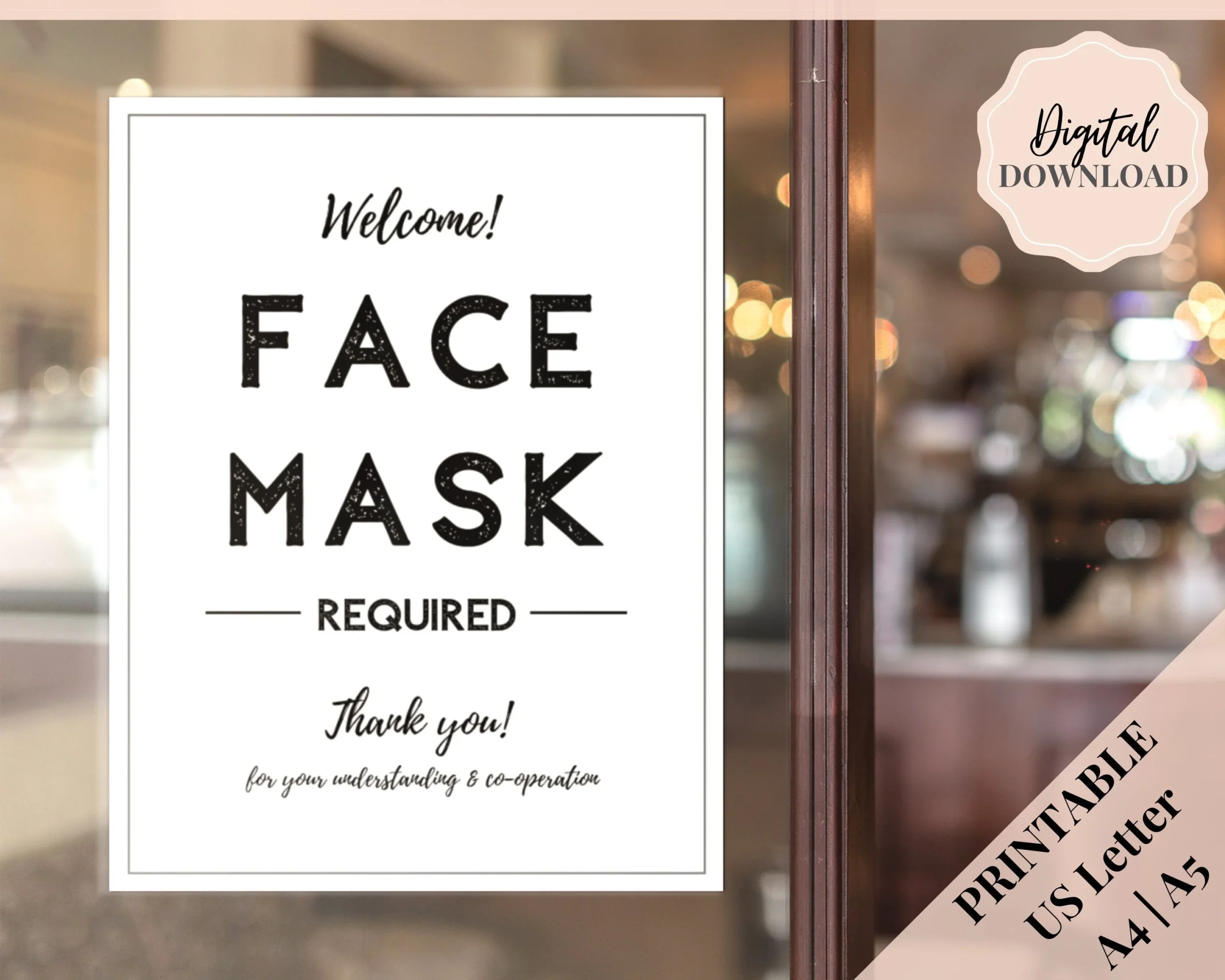 Printable Signs For Wearing Masks