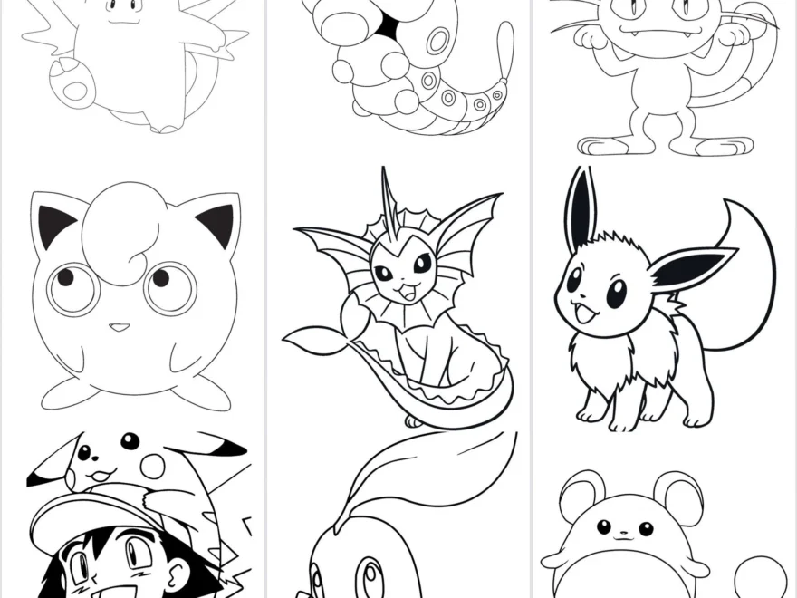 Pokemon Coloring Pages anime Art kids Fun Activities digital Download printable Pages digital Download anime Art boys girls coloring Pages Etsy