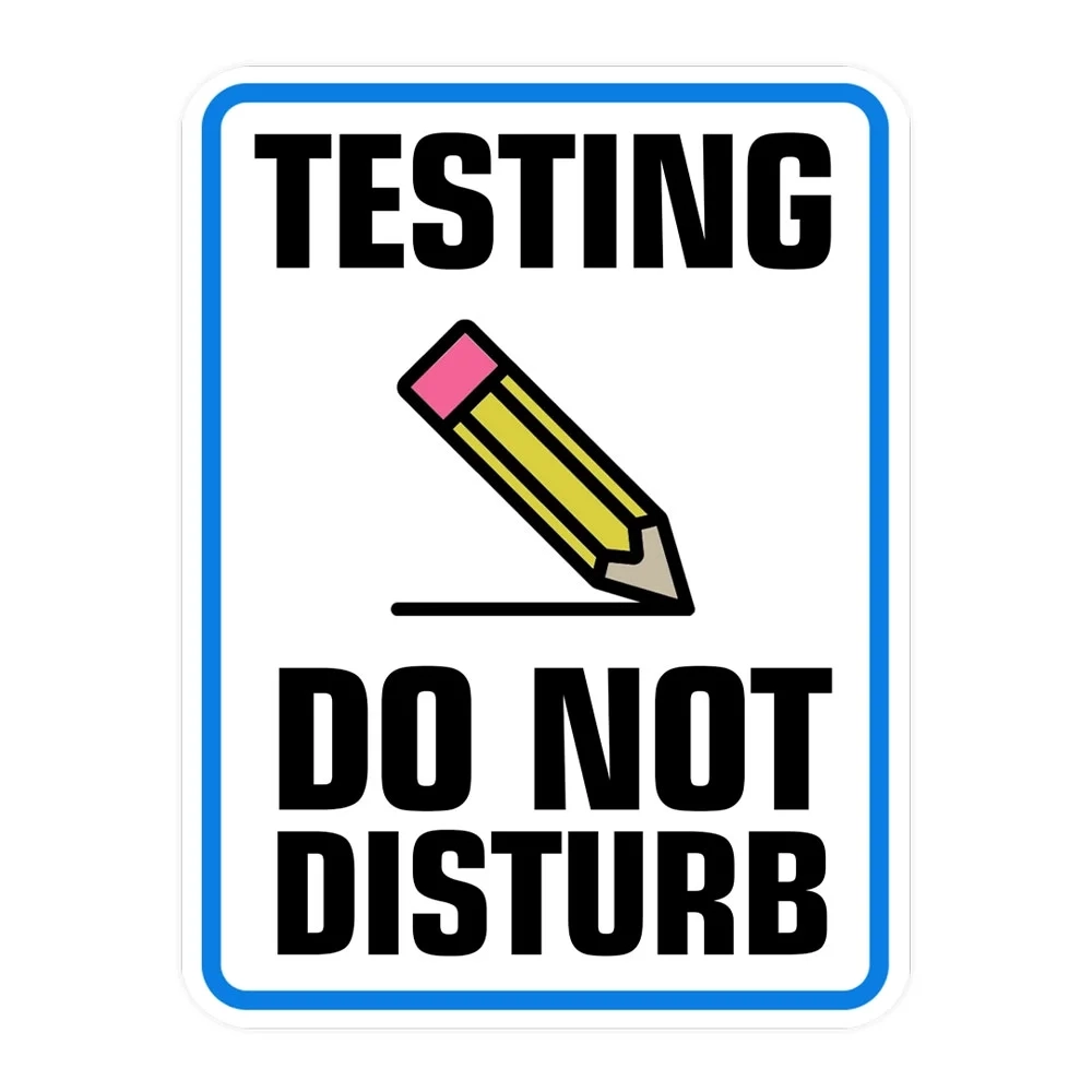 Portrait Round Plus Testing Do Not Disturb Wall Or Door Sign Warning Signage Large Walmart