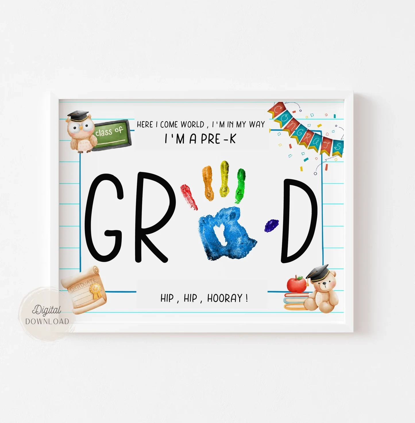 Graduated Pre K Sign Printable