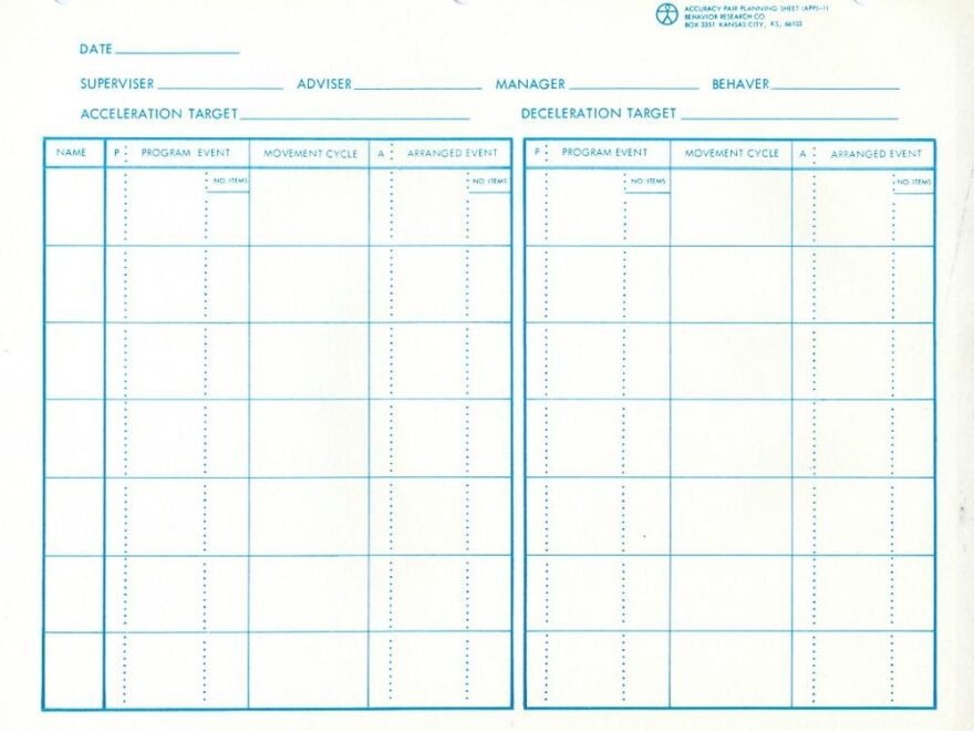 Precision Teaching Hub And Wiki Worksheets And Templates