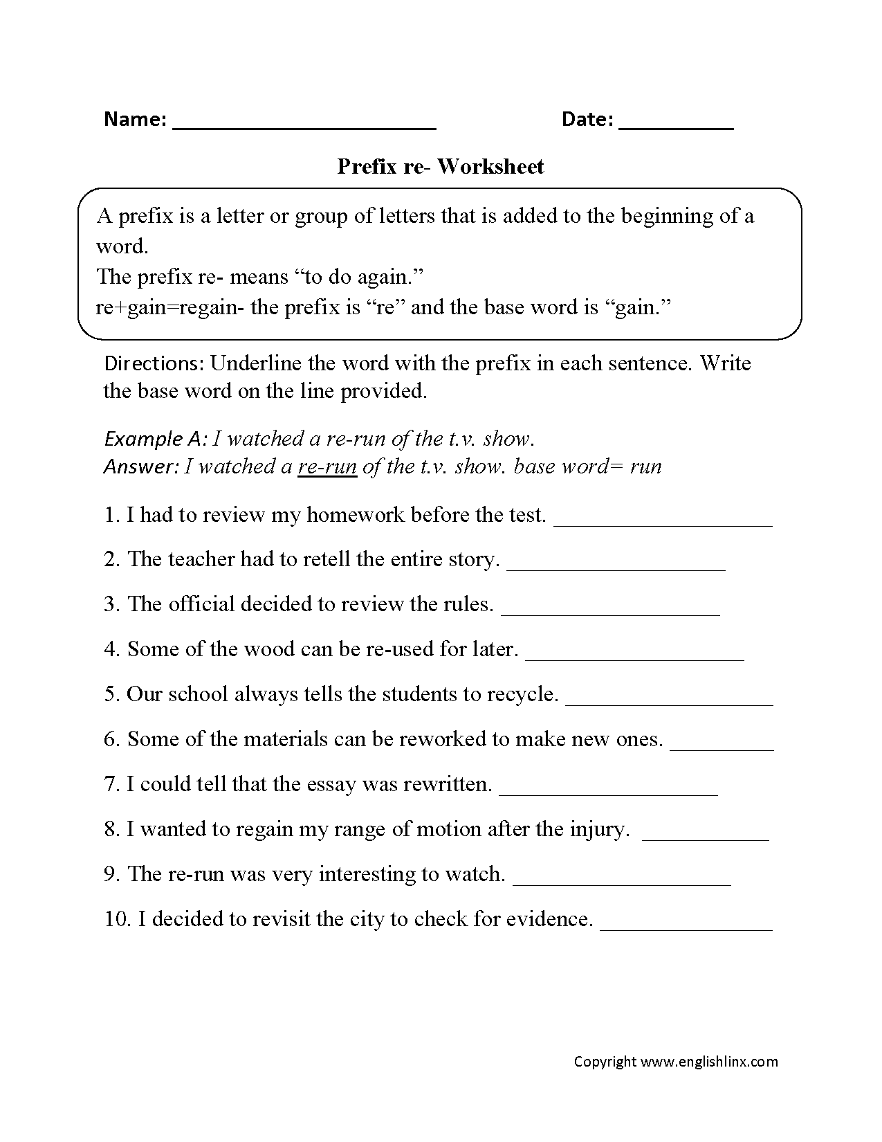 Prefixes Worksheets Free Printable Prefix Practice Prefixes Worksheets Free Printable Prefix Practice