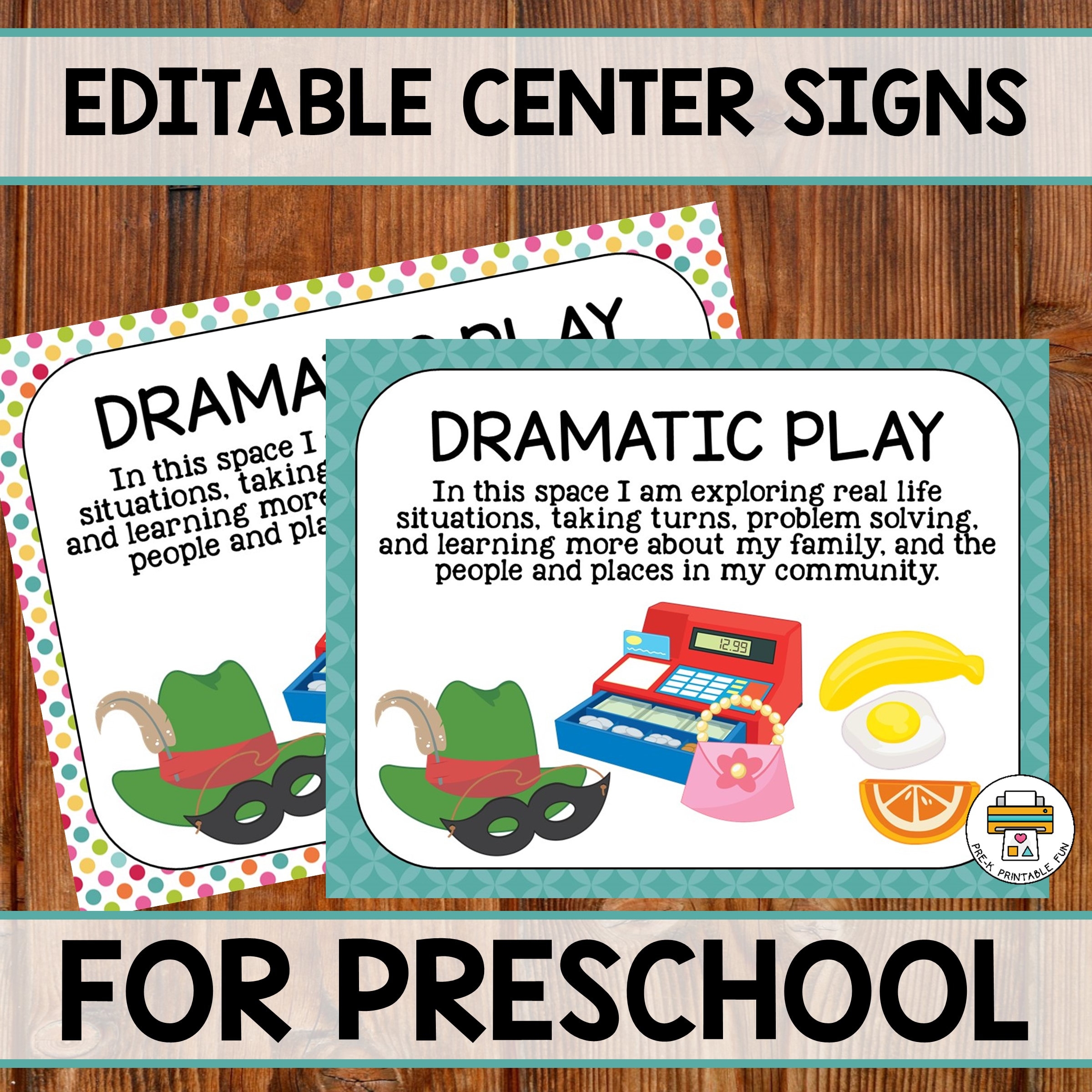 Free Classroom Center Signs Printable