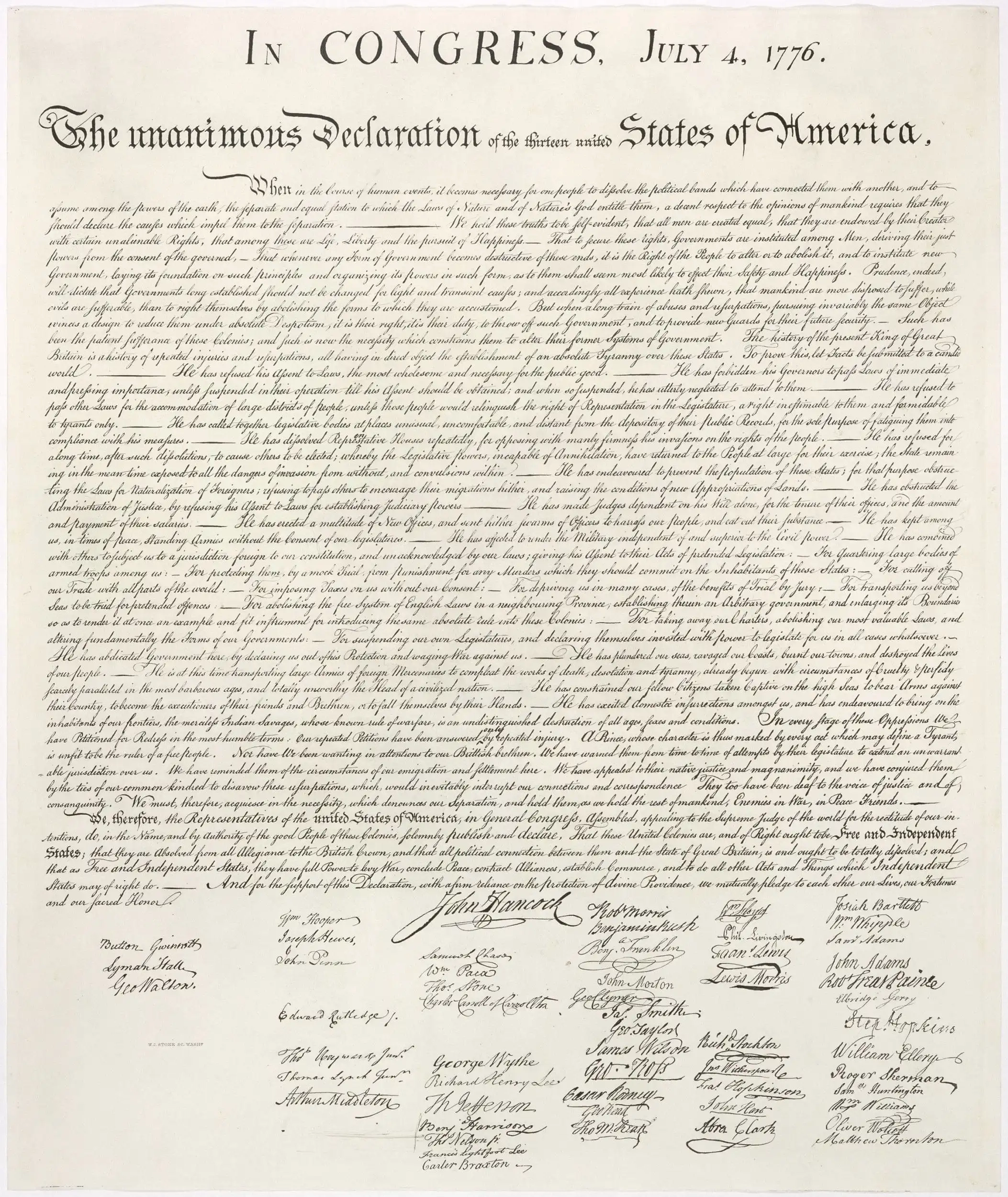 Print 3 Of The Declaration Of Independence 1976 DocsTeach