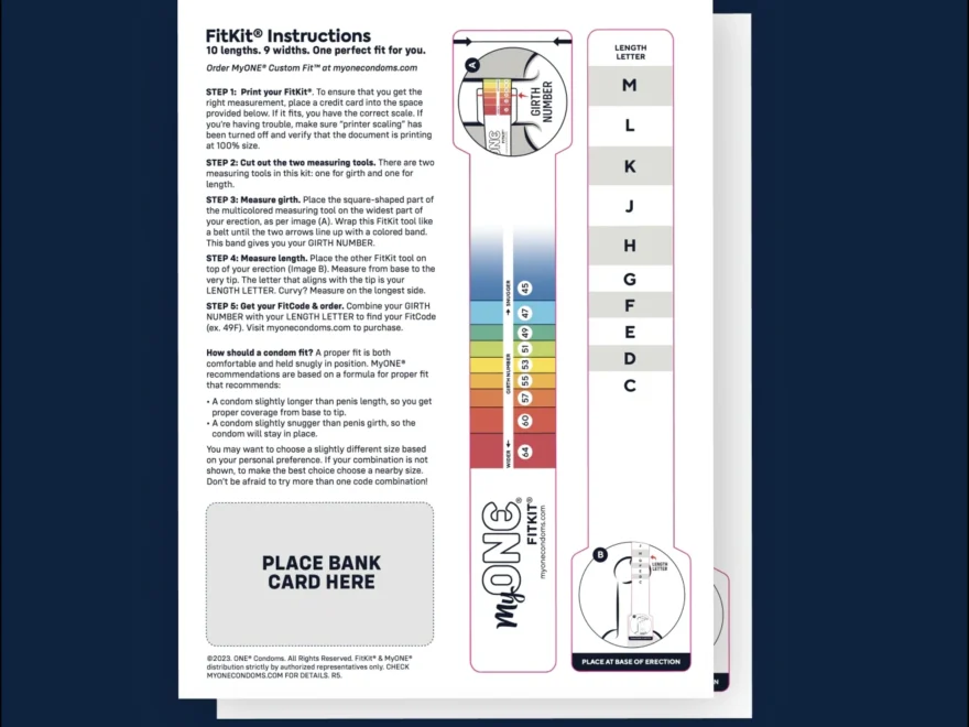 Print A FitKit Condom Sizing Tool By MyONE
