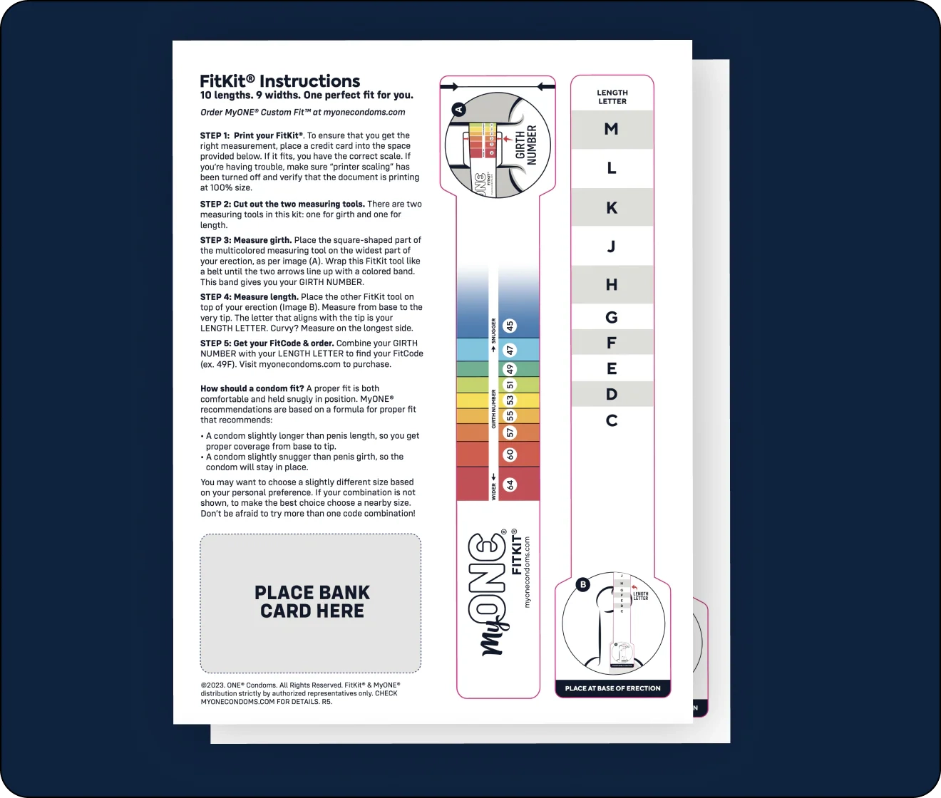 Print A FitKit Condom Sizing Tool By MyONE Print A FitKit Condom Sizing Tool By MyONE