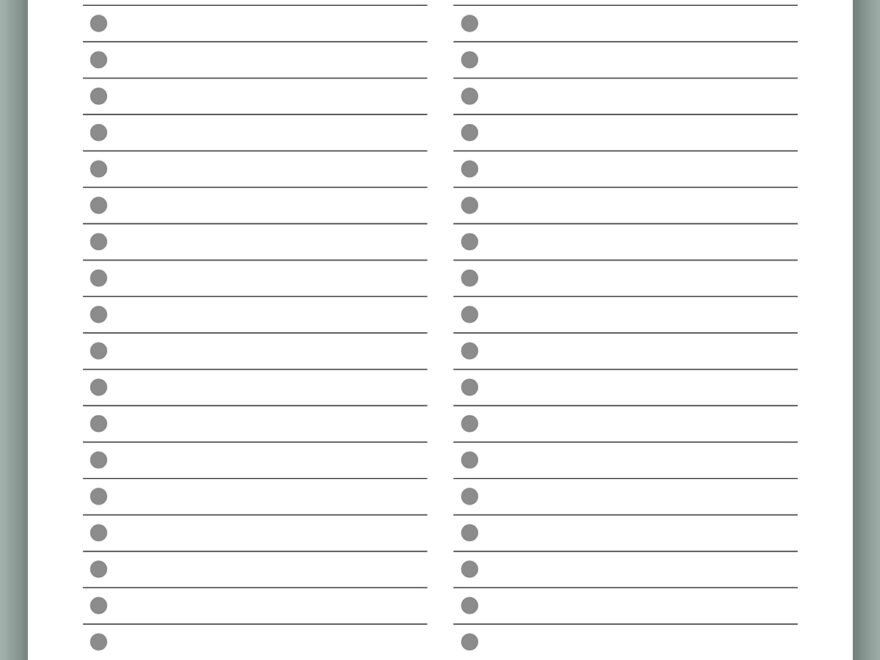 Printable bullet journal paper example to do list Mom Envy