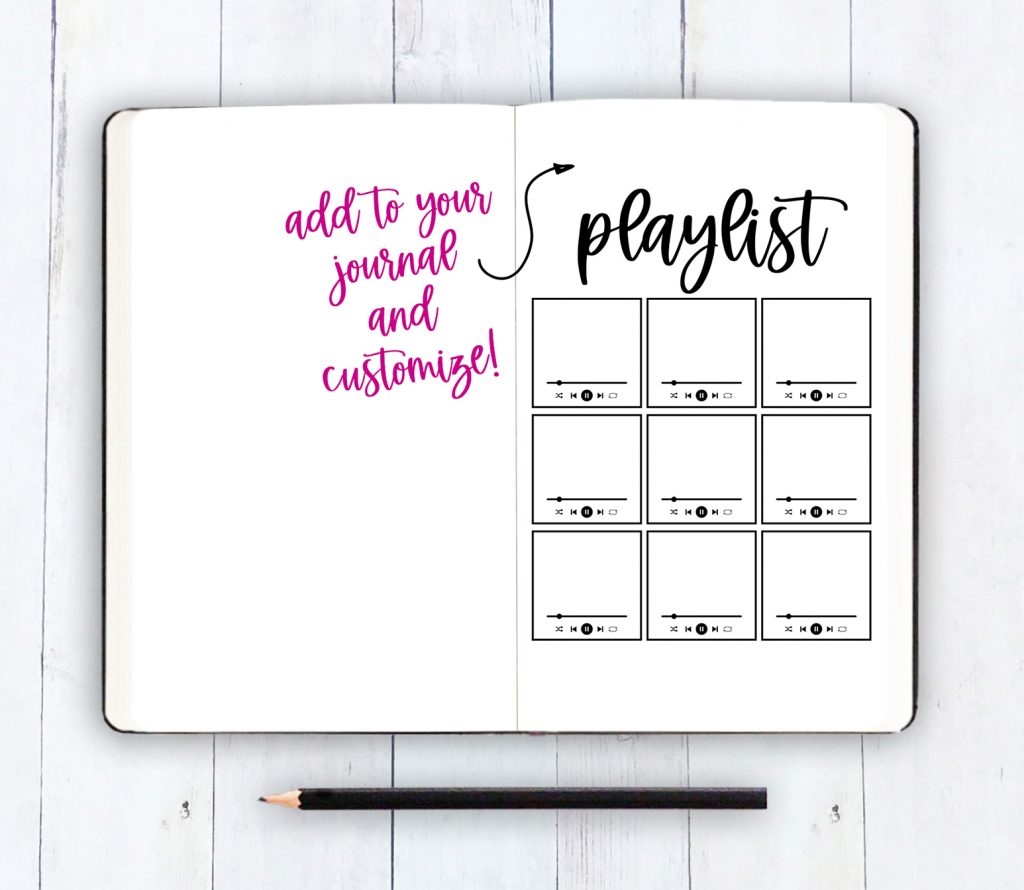 Printable Bullet Journal Playlist Pineapple Paper Co 