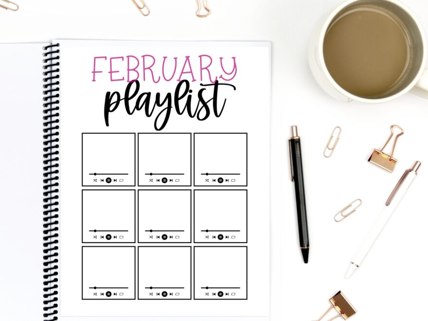 Printable Bullet Journal Playlist Pineapple Paper Co