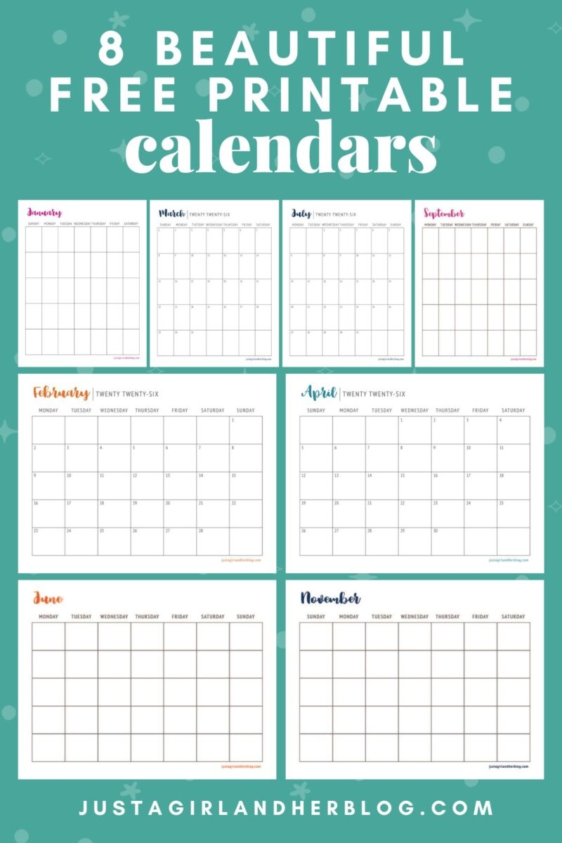 Free Printable Planner 2026 2027 Justagirlandherblog