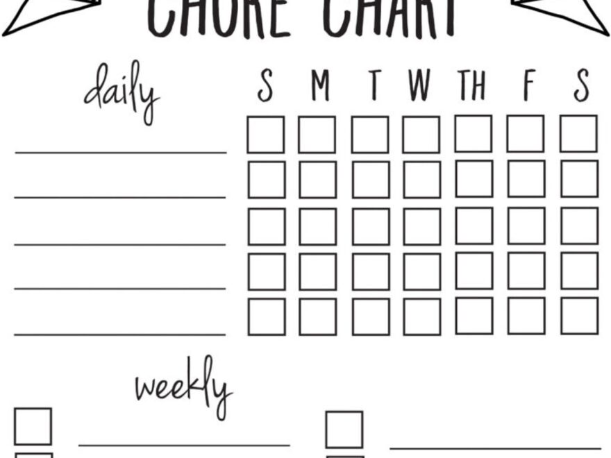 Printable Chore Chart Sincerely Sara D Home Decor DIY Projects