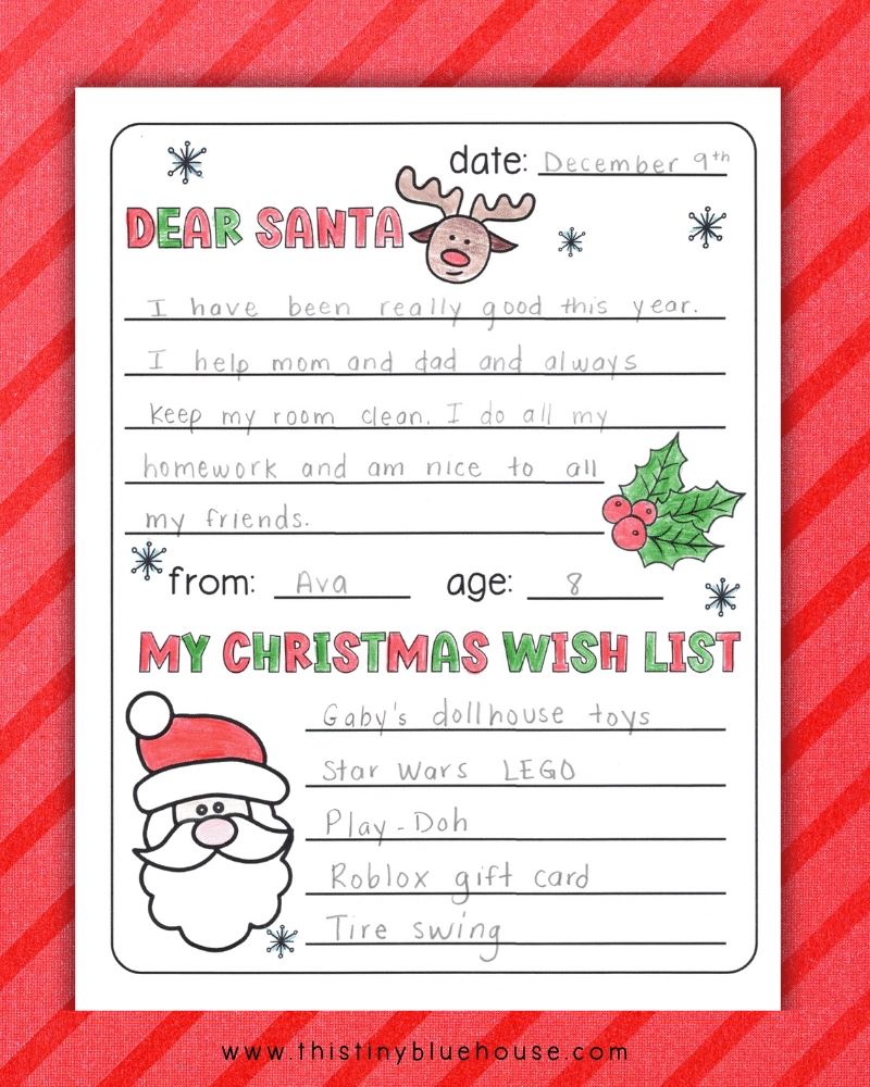 Christmas Gift Printable List For Kids