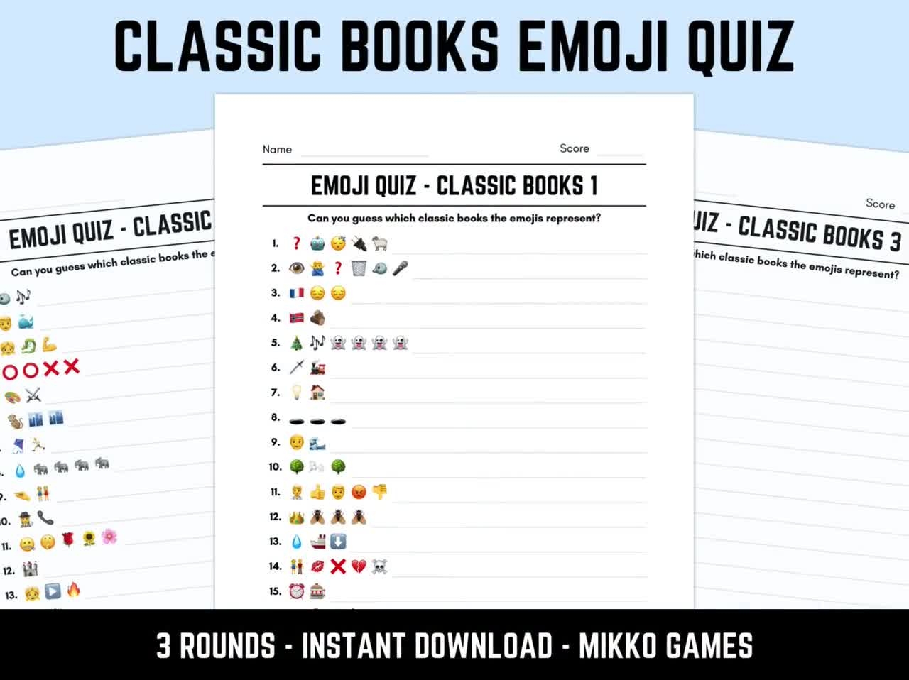 Printable Book Quiz For Adults