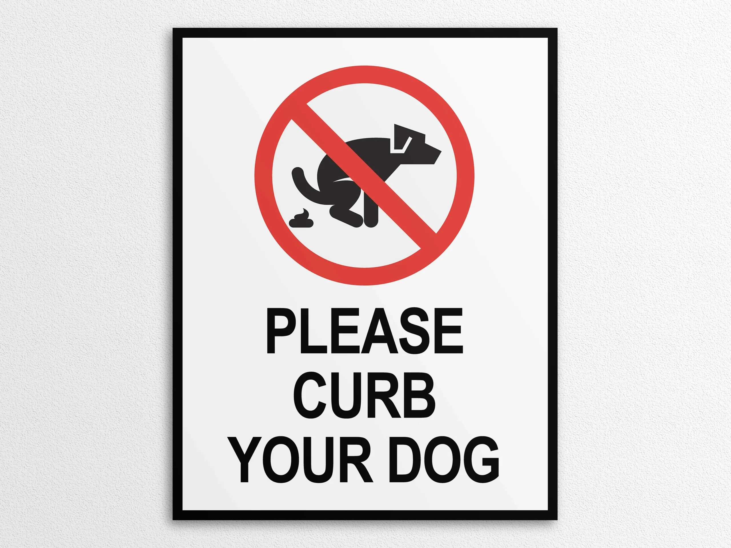 Printable Curb Your Dog Sign No Dog Pooping PDF PNG Etsy