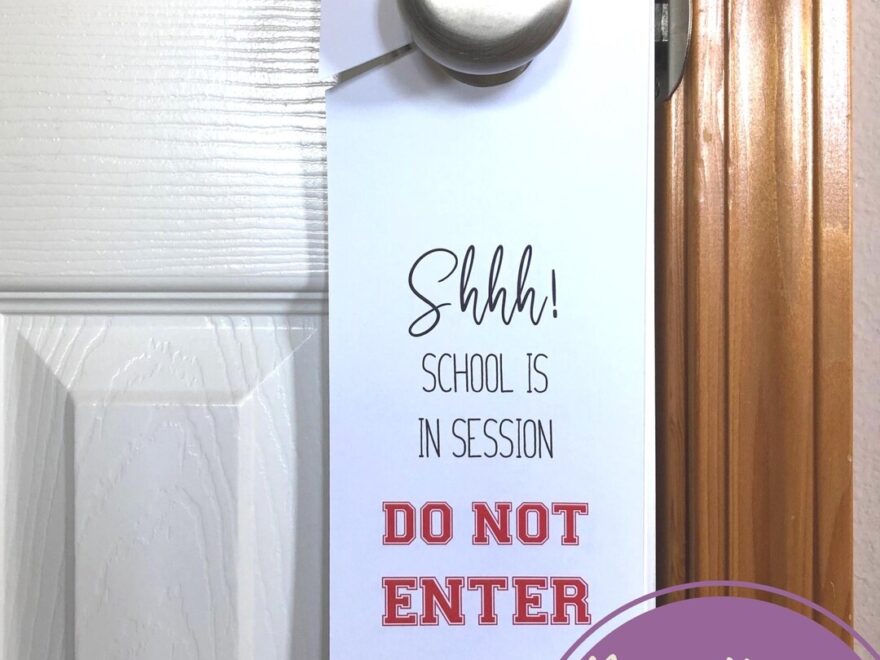 Printable Door Hanger Sign School Is In Session Etsy