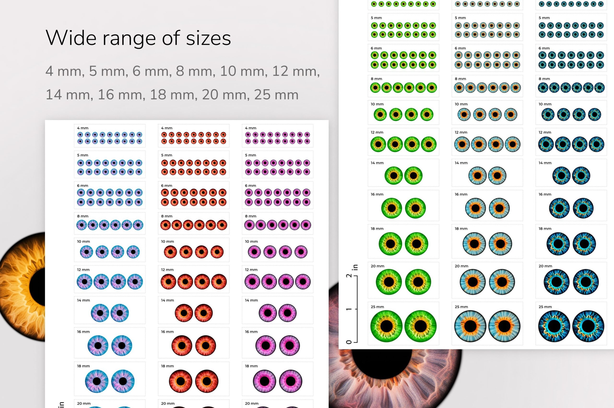 Printable Eyes Doll Eyes Toy Eyes DIY Eyes Eyes Template