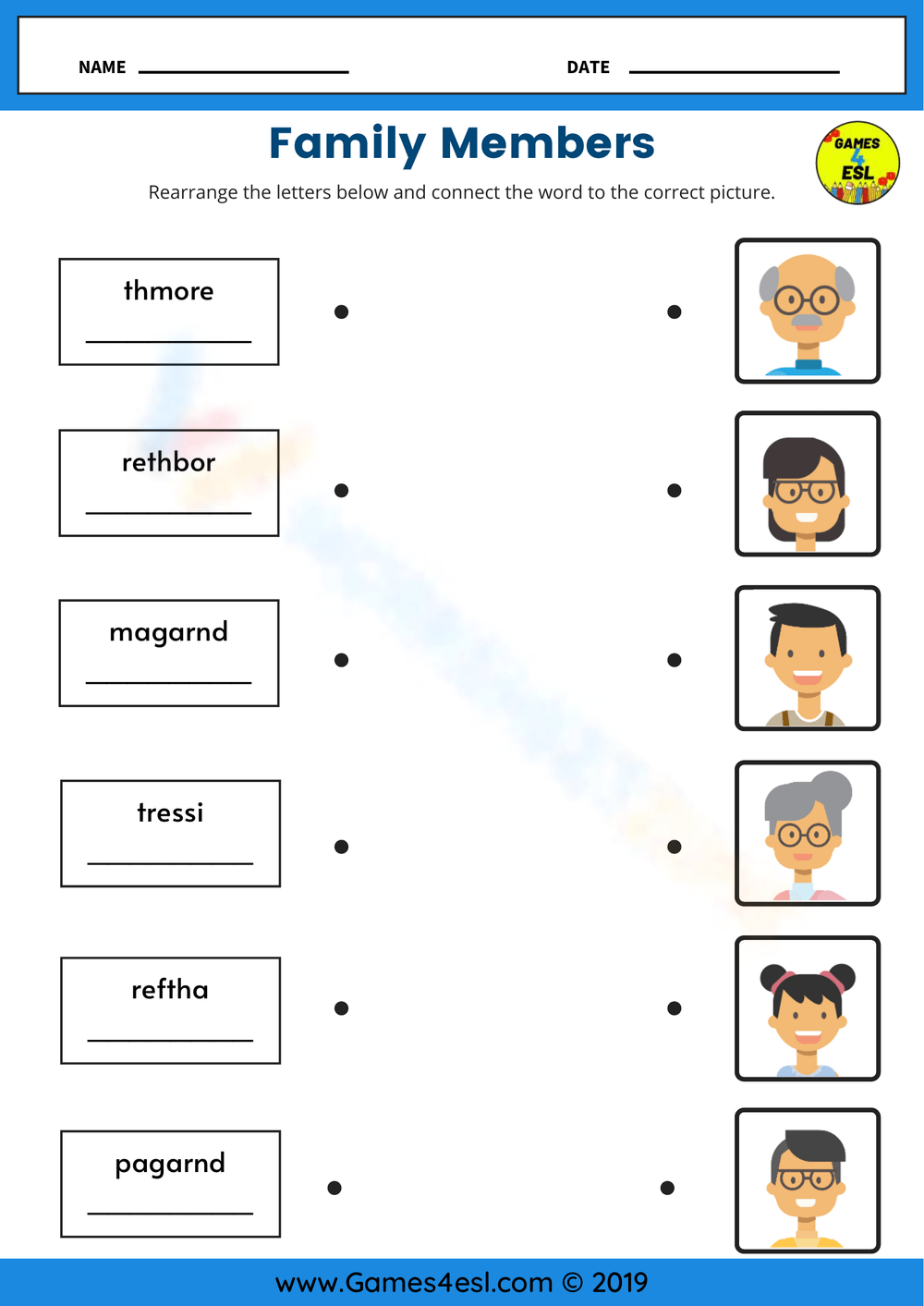 Family Roles Quiz Printable Family Roles Quiz Printable