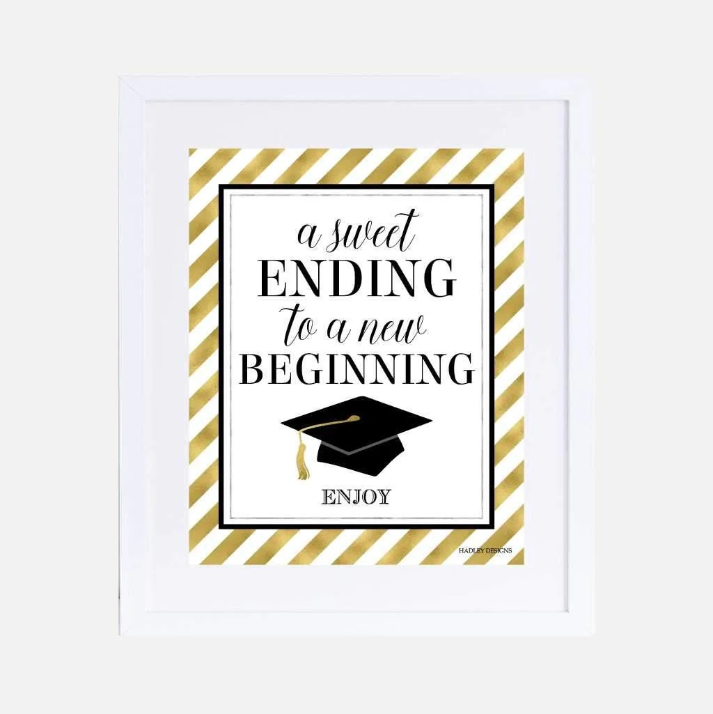 Printable Graduation Party Candy Bar Sign Template Hadley Designs Printables
