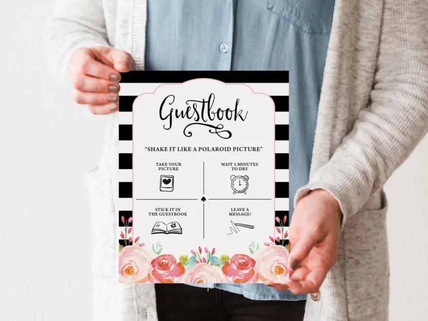 Printable Kate Spade Guest Book Sign Ivory House Creative