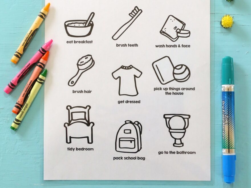 Printable Morning Routine Chart Mama Papa Bubba