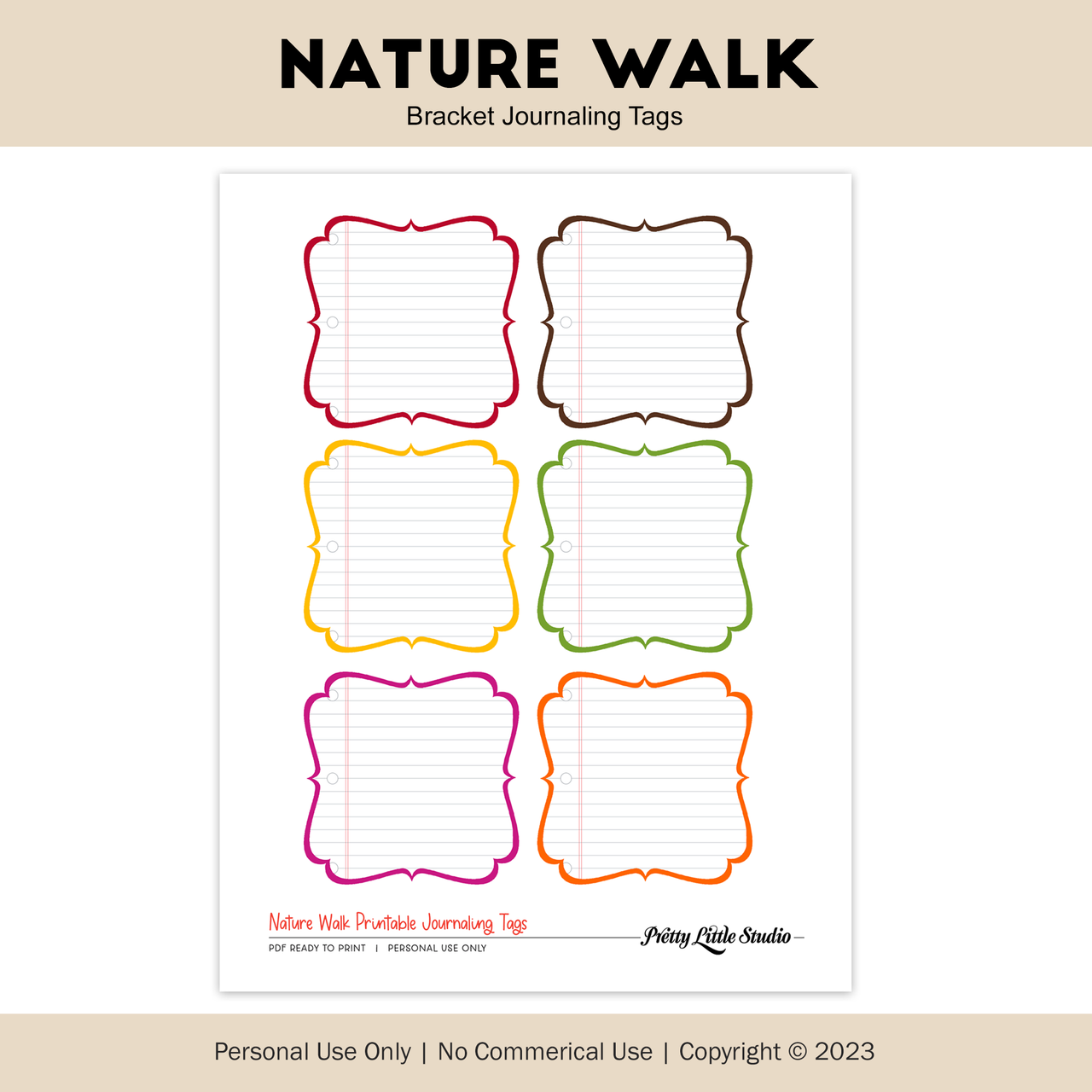 Printable Nature Walk Journaling Tags Pretty Little Studio