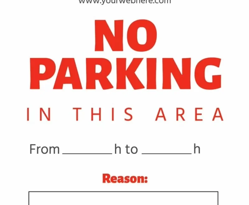 Printable No Parking Sign Templates