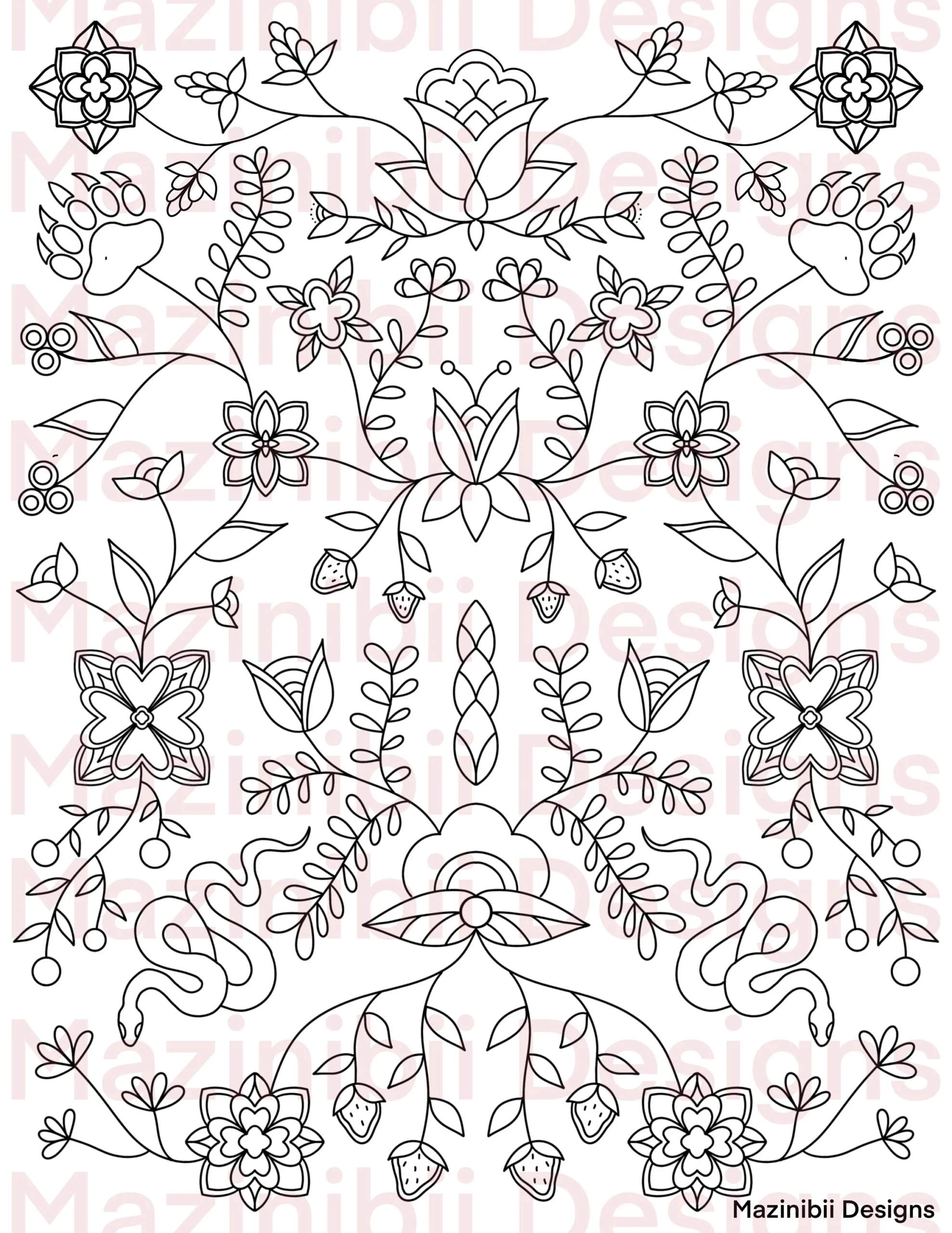Printable Ojibwe Floral Coloring Pages By Mazinibiidesigns 2 Pages Native Coloring Page Instant Download Etsy Printable Ojibwe Floral Coloring Pages By Mazinibiidesigns 2 Pages Native Coloring Page Instant Download Etsy