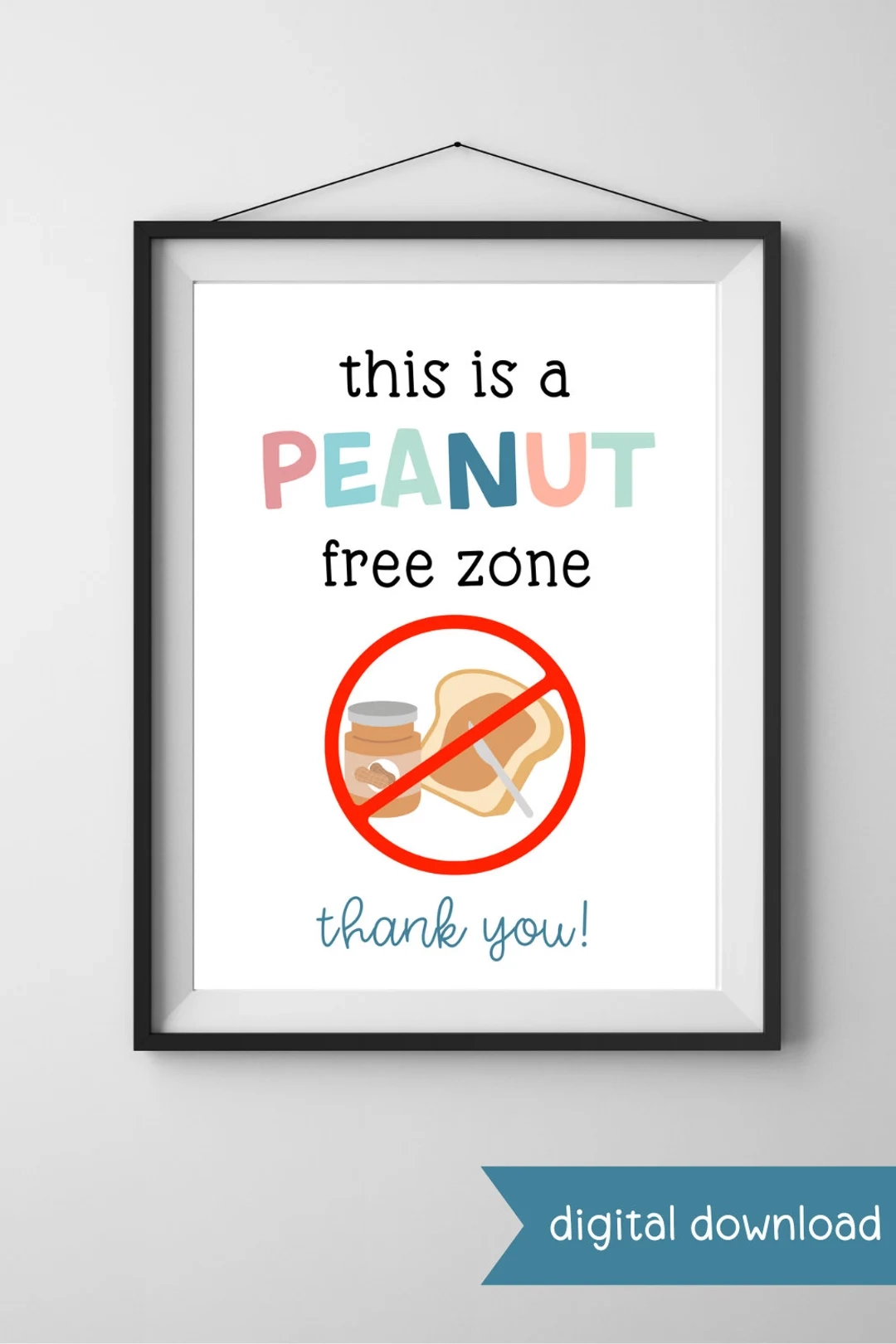 Peanut Free Printable Signs