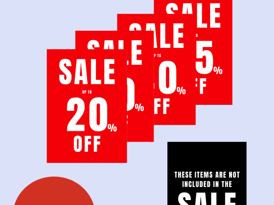 Printable Percent Off Signs Sale Pack Free Download Retail Dogma