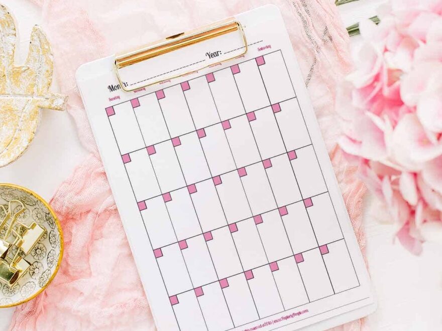 Printable Planner Calendar System For Staples ARC System Or 3 Ring Binder