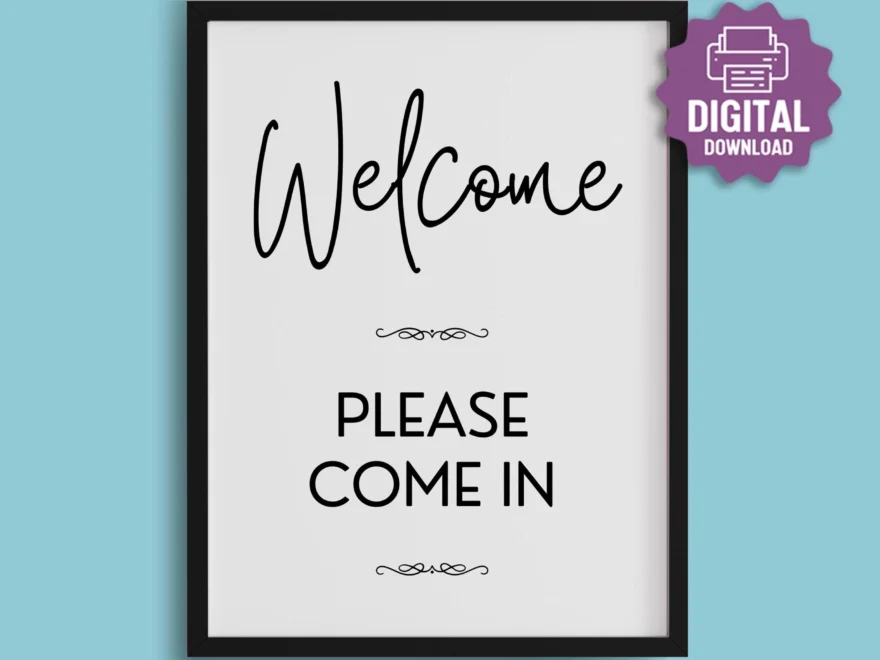 PRINTABLE Please Come In SIGN Waiting Room Therapist Reception Front Desk Interview Front Door Meeting Room Friendly Entranceway Sign Etsy