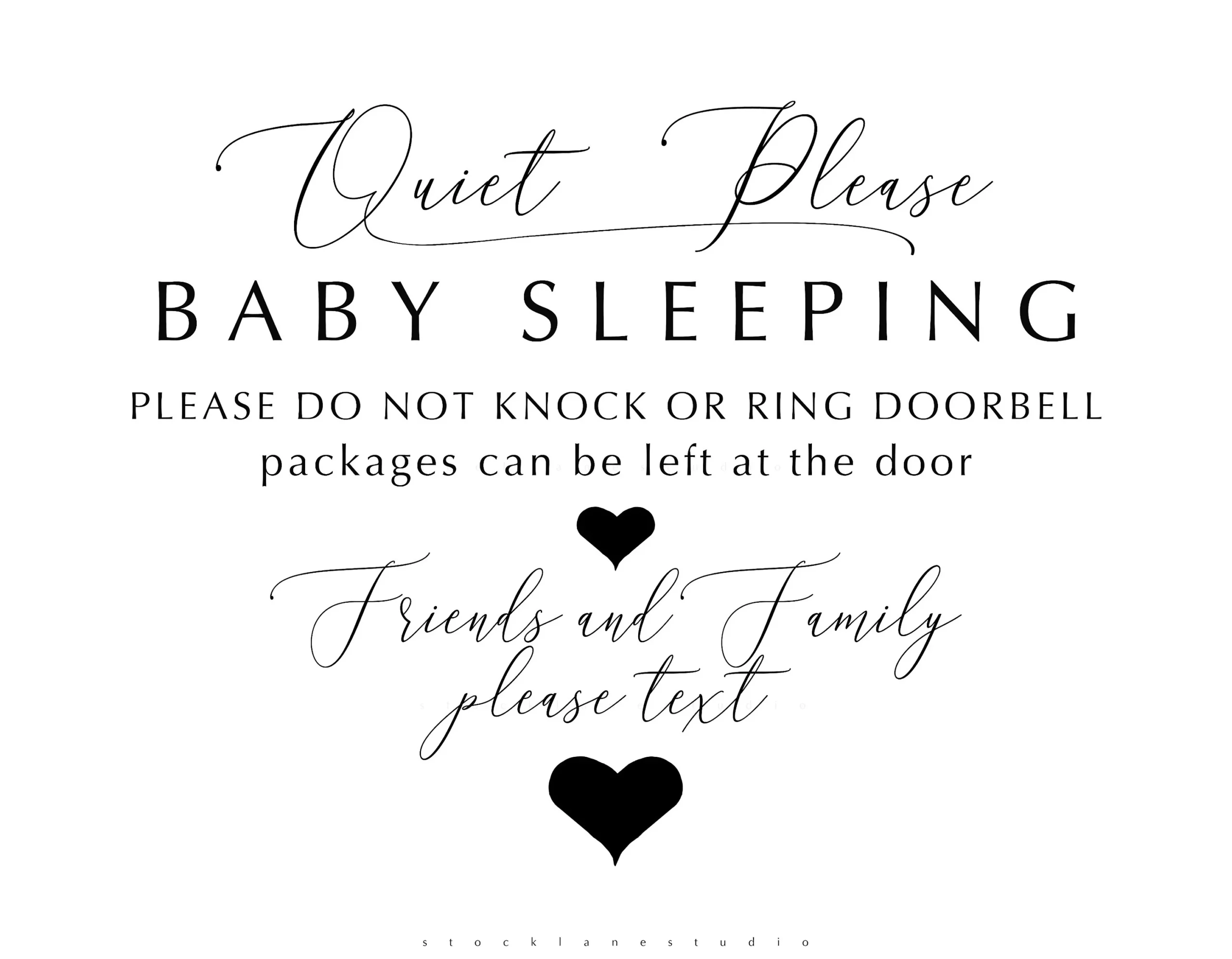 Quiet Sign Free Printable Baby