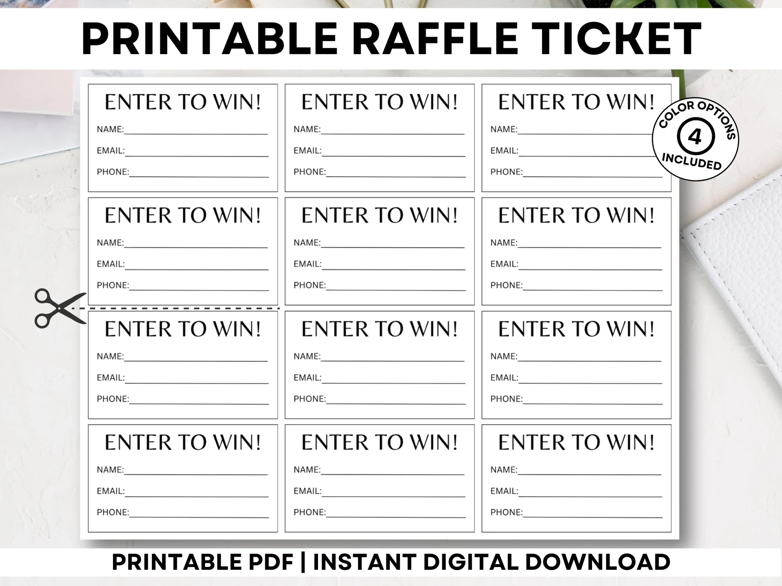 Printable Raffle Tickets Enter To Win Tickets Printable Enter To Win Raffle Ticket Template Minimalist Raffle Ticket simple Raffle Ticket Etsy