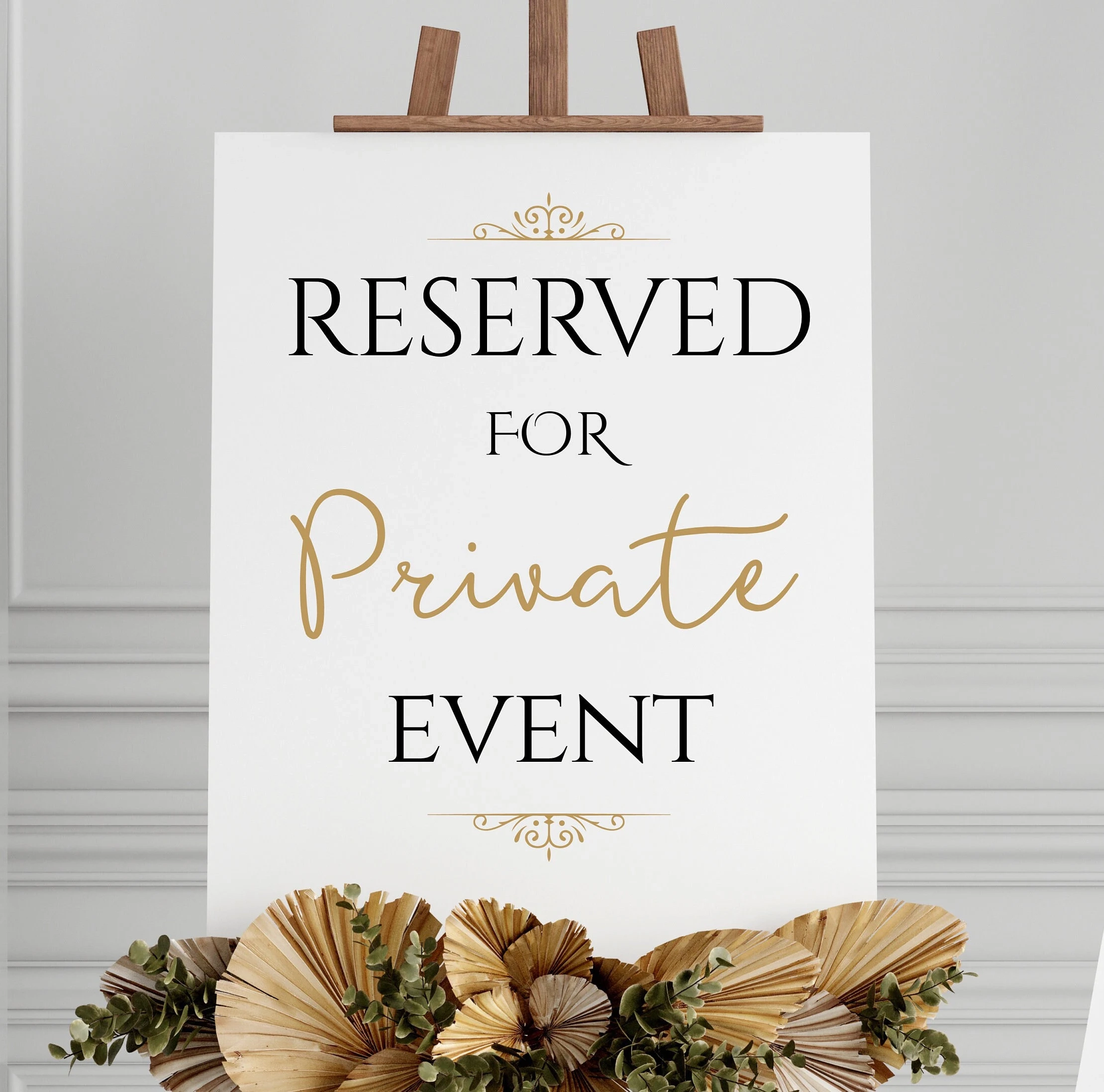 PRINTABLE Reserved For Private Event SIGN Reserved Sign For Wedding Special Event Business Meeting Restaurant Reserved For Memorial Etsy