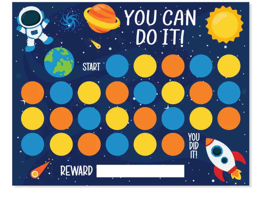 Printable Reward Chart Instant Download Outer Space Reward Chart PDF Etsy