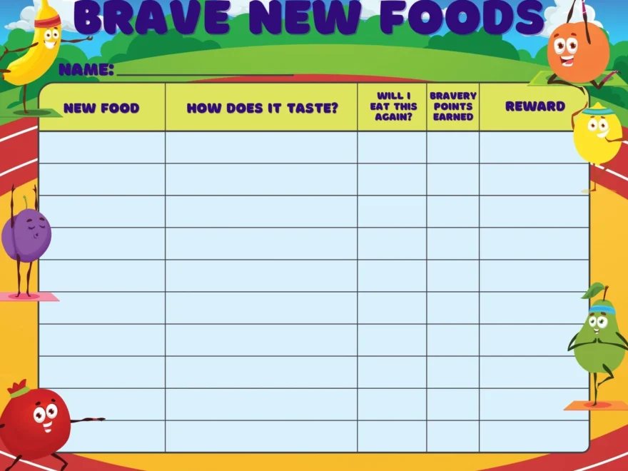 Printable REWARDS FOOD CHART Kids Reward Chart And New Food Tracker Encouraging Fussy And Picky Eaters To Try New Foods And Get Rewarded Etsy