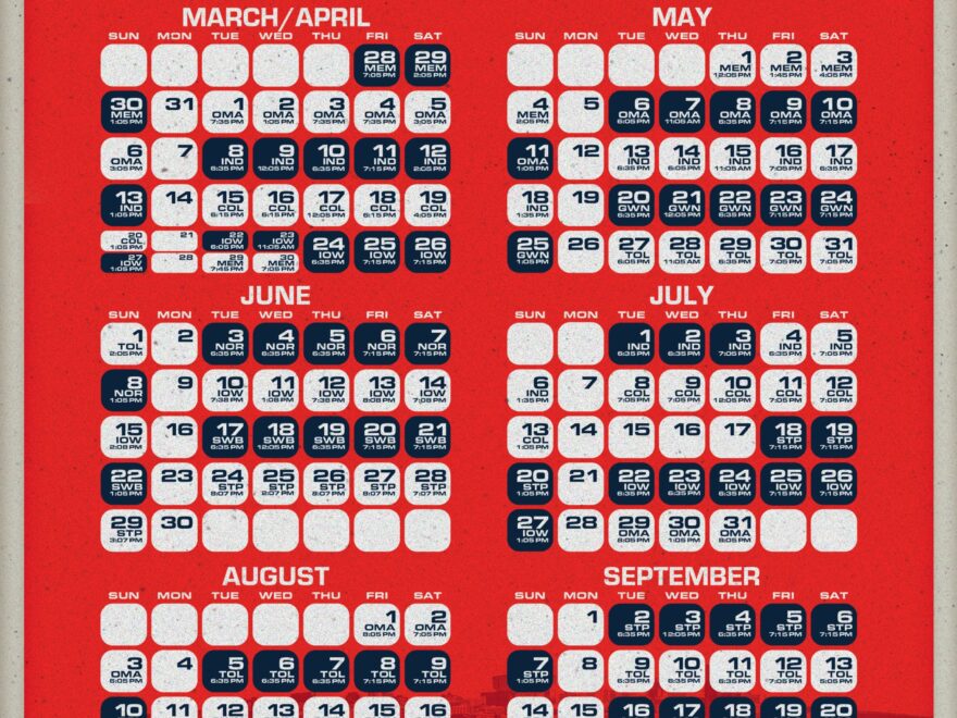 Printable Schedule Bats