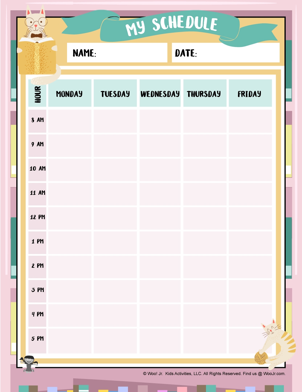 Printable Schedules For Kids Woo Jr Kids Activities Children s Publishing