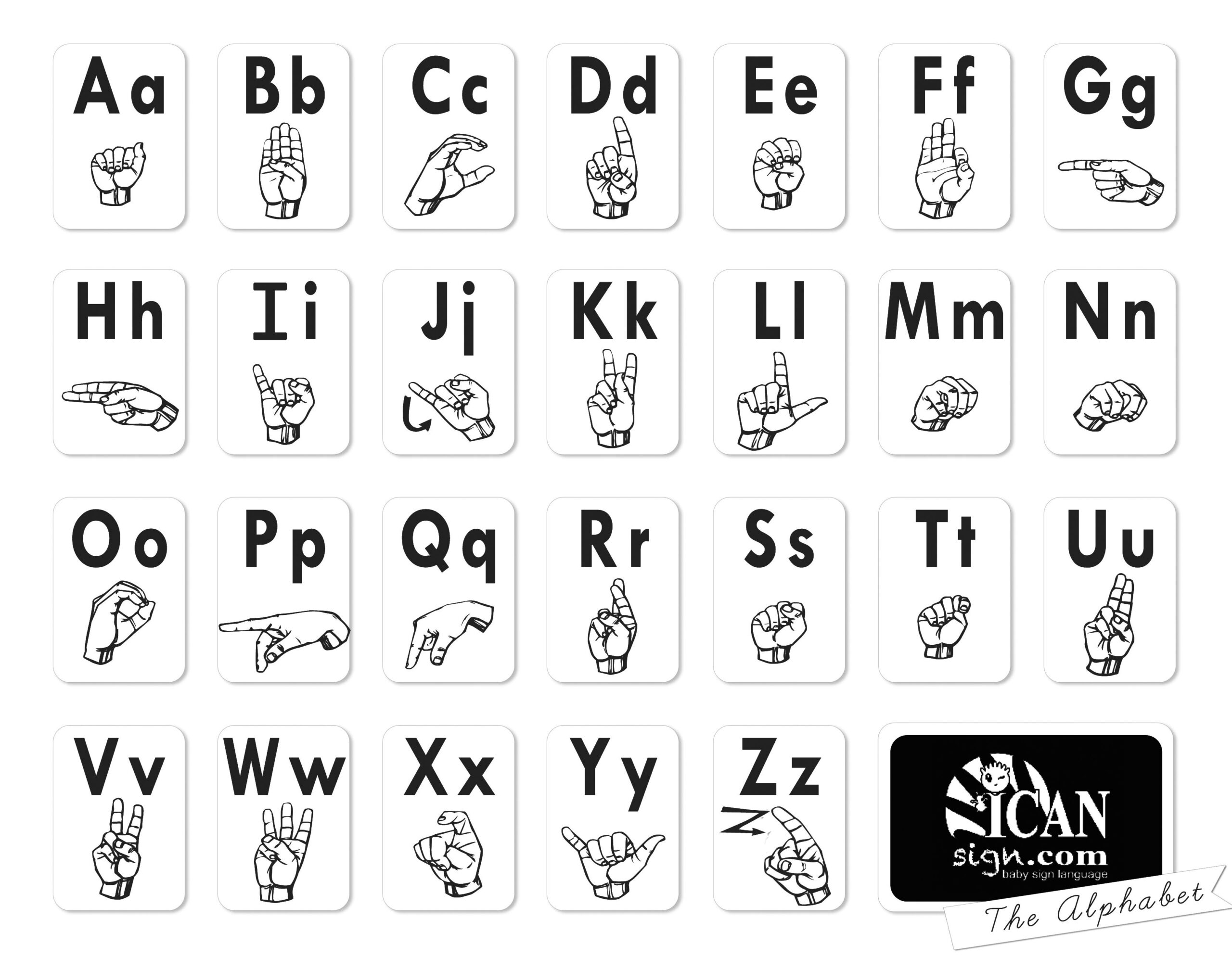 Free Sign Language Charts Printable