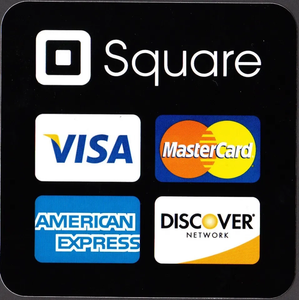 Square Credit Card Sign Printable