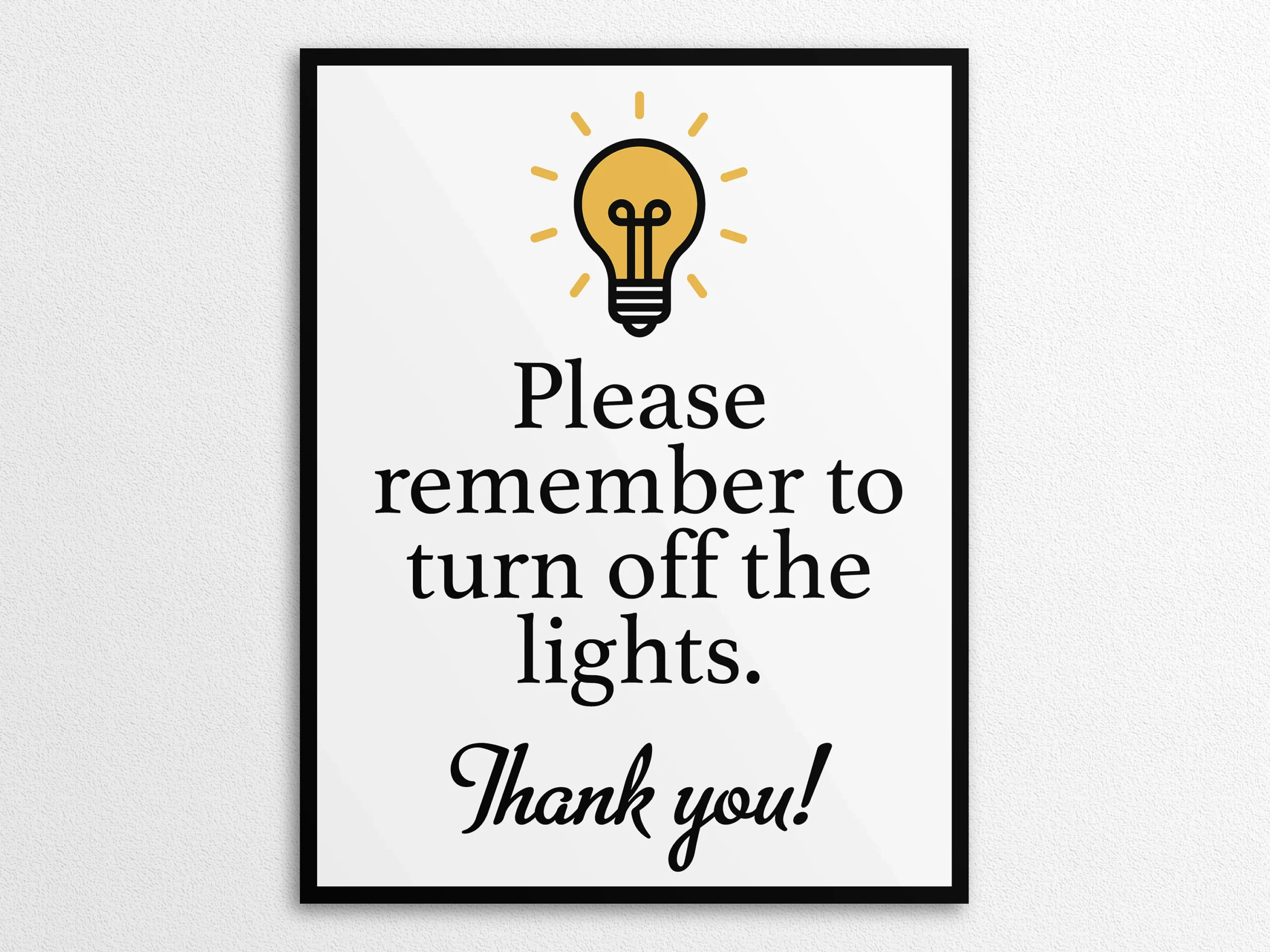 Printable Turn Off Lights Sign