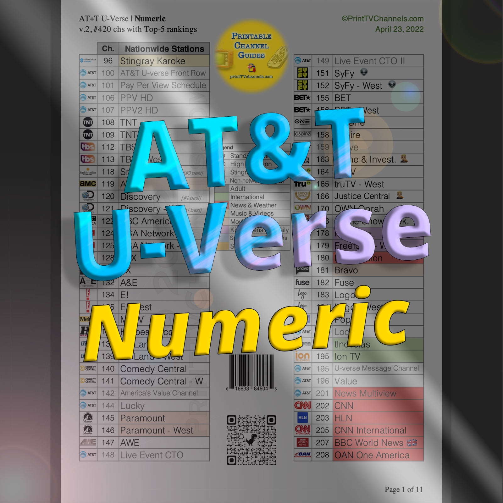 Printable TV Channel Guides Free PDF Downloads On X Printable AT T UVerse Channel Lineup Guide 2022 Free Large Font PDF Find Your U Verse Channel Https t co 7cGzY56BQs Https t co a0Z87adYZN X