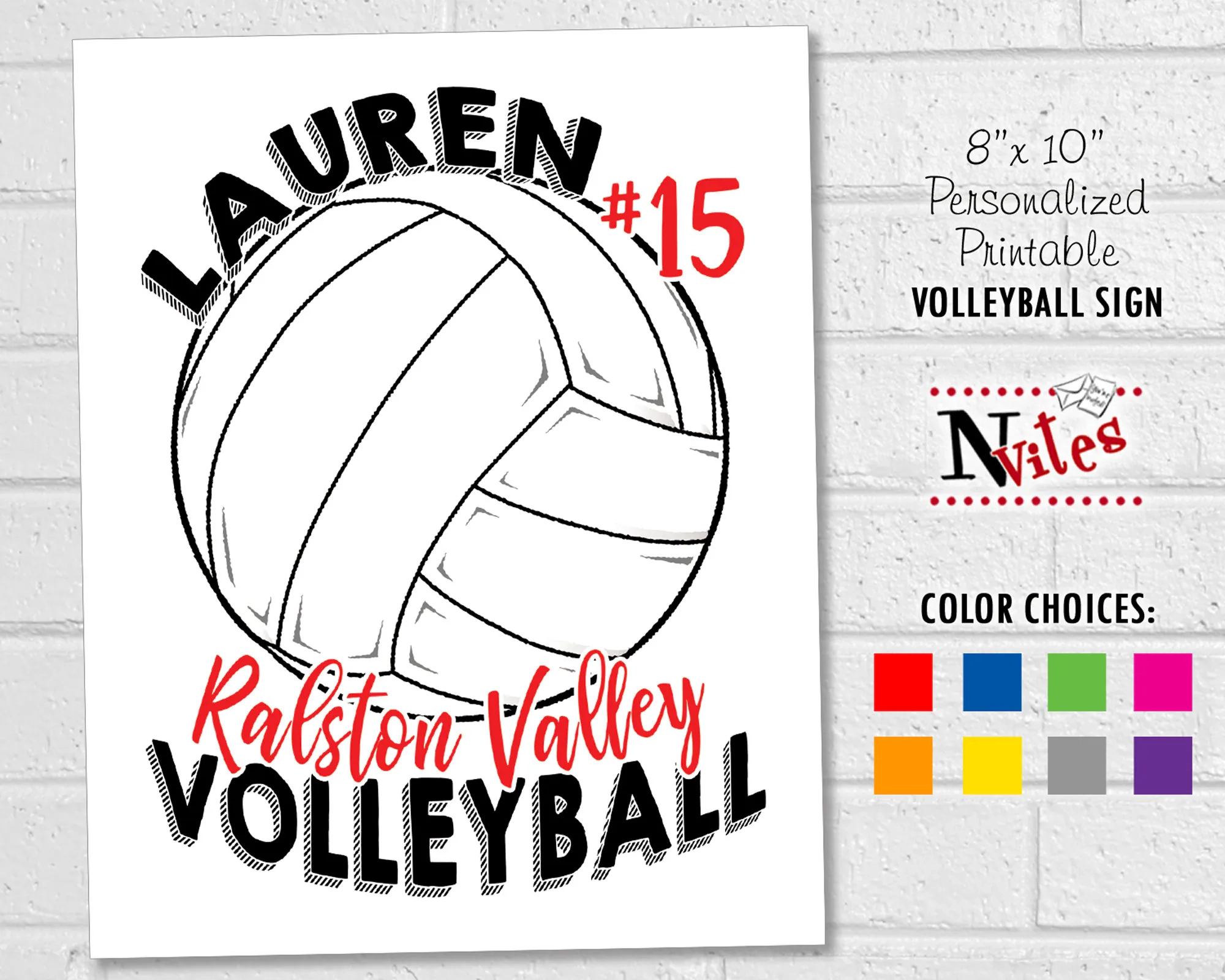 Volleyball Locker Signs Printable