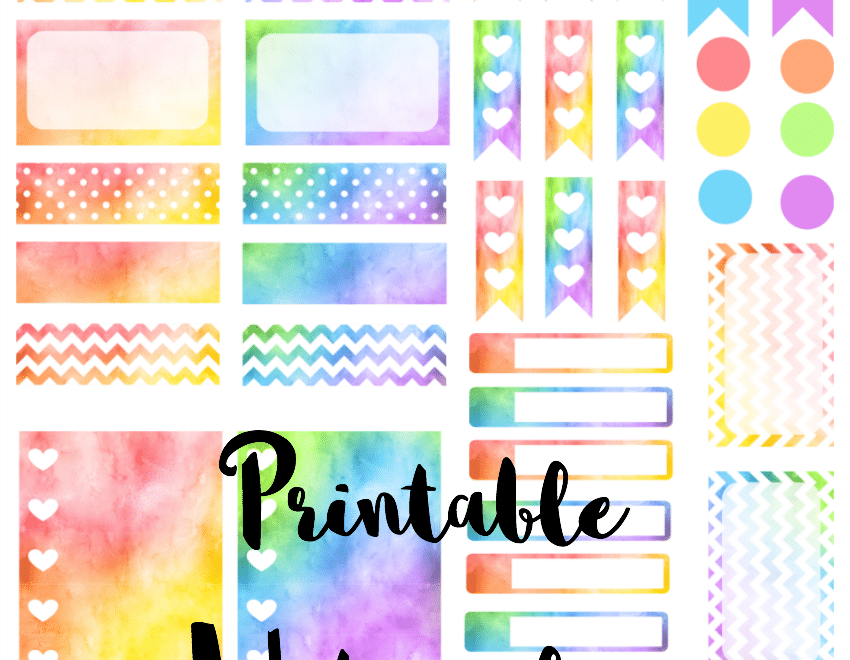 Printable Watercolor Planner Stickers Three Little Ferns Family Lifestyle Blog