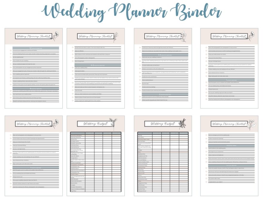 Printable Wedding Planner Free Printables Worksheets Library