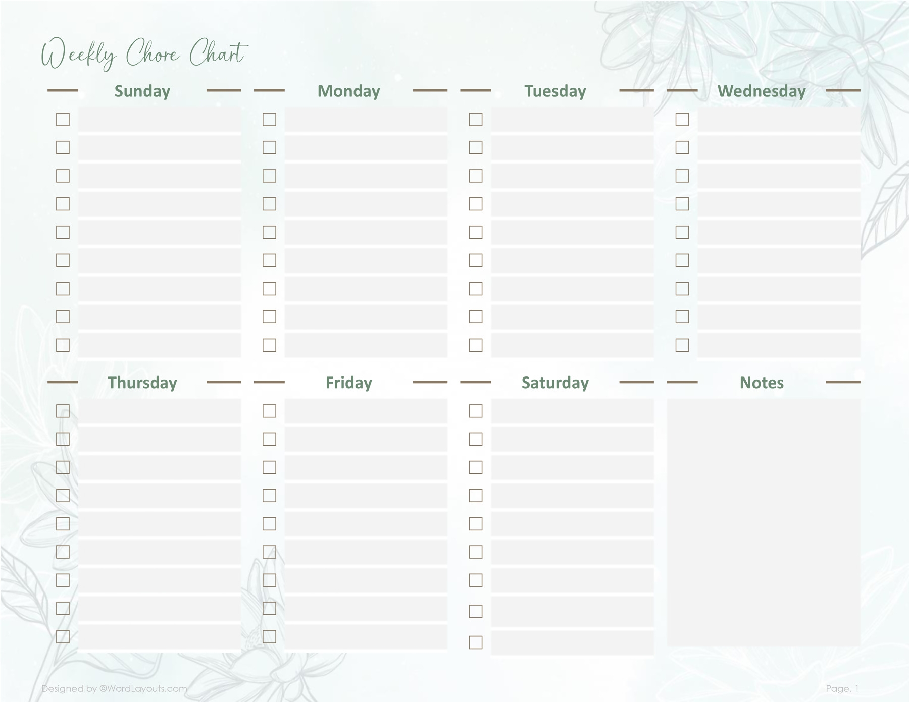 Weekly Behavior Chart Morning Afternoon Printable